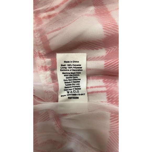 Avec Les Filles Plaid Windowpane Grid Check Mini Dress White Red  S - Picture 12 of 12